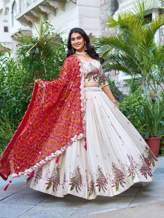 New Launching Festival Ram 102 Tissue silk Red Ethnic lehenga choli distributors in Bangalore